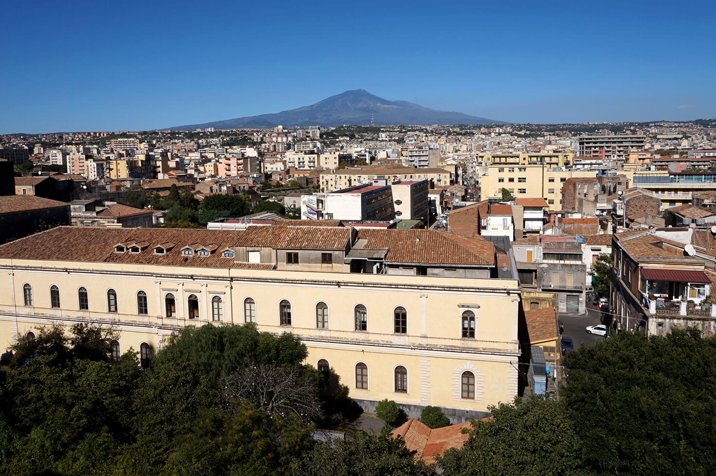 View of Mount Etna from San Nicolo