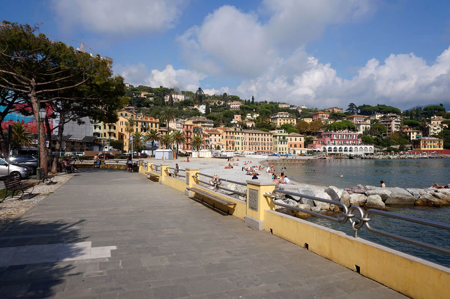Seafront in a town in Liguria